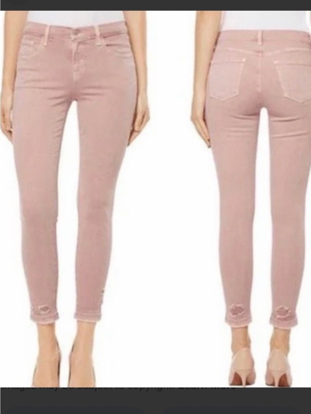 J. BRAND 835 Mid-Rise Crop Jeans- Dusty Rose Size 29